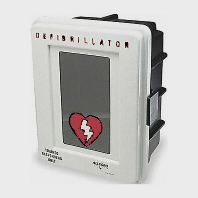 Allegro Industries Defibrillator Storage Cabinet,Wall Mount 4400-D