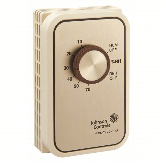 JOHNSON CONTROLS Humidistat - Intermediate,Rm H-Stat: 120/240 V AC, SPDT, Snap-Acting Contacts