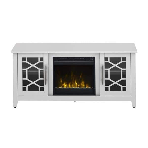 Clarion 54 in. Media Console Electric Fireplace in White