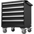 Handle And Wheel Kit For Modular Drawer Cabinet, Black, 30"W x 27"D