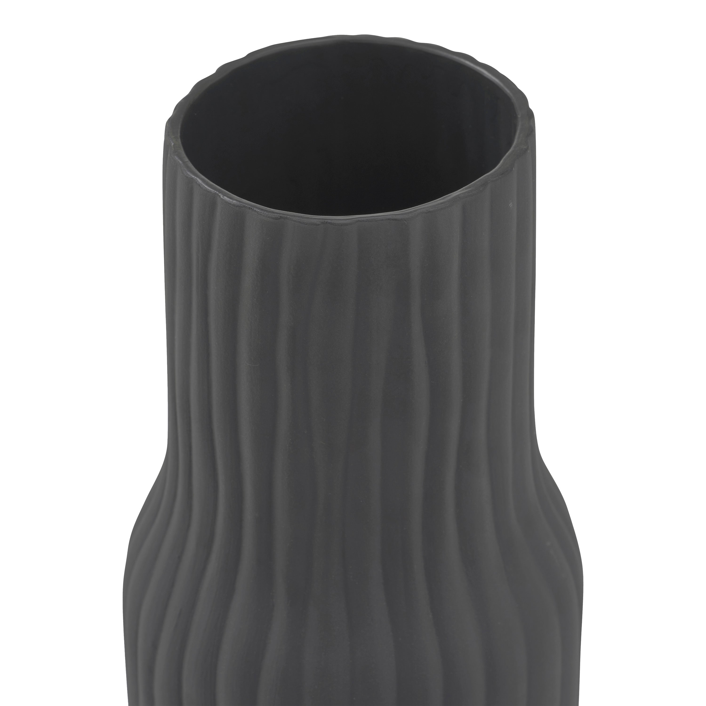 Renwil Nocera Indoor Ceramic Stoneware Vase - Matte Black