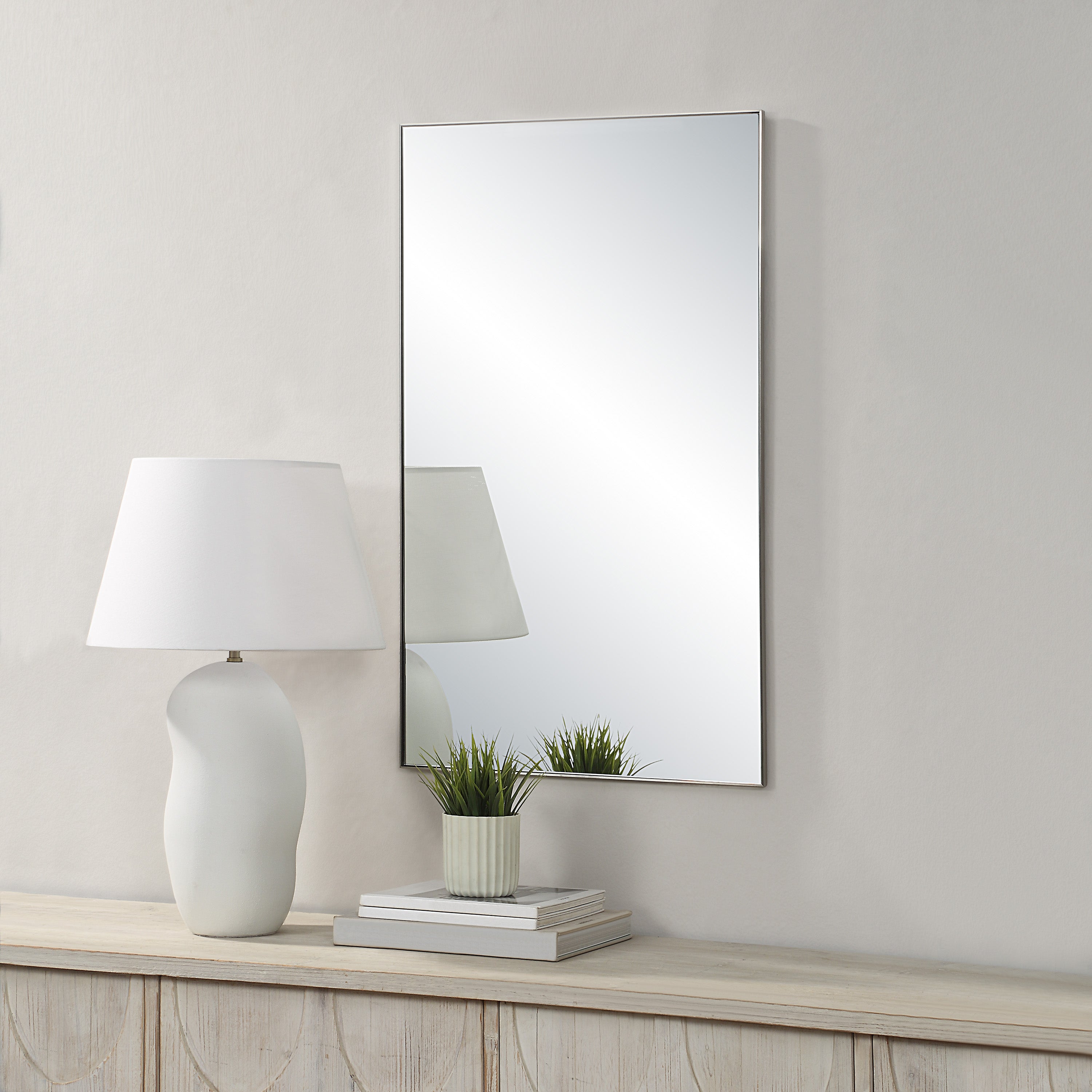 Renwil Spili 36" H x 22" W Wall Mirror - Grey