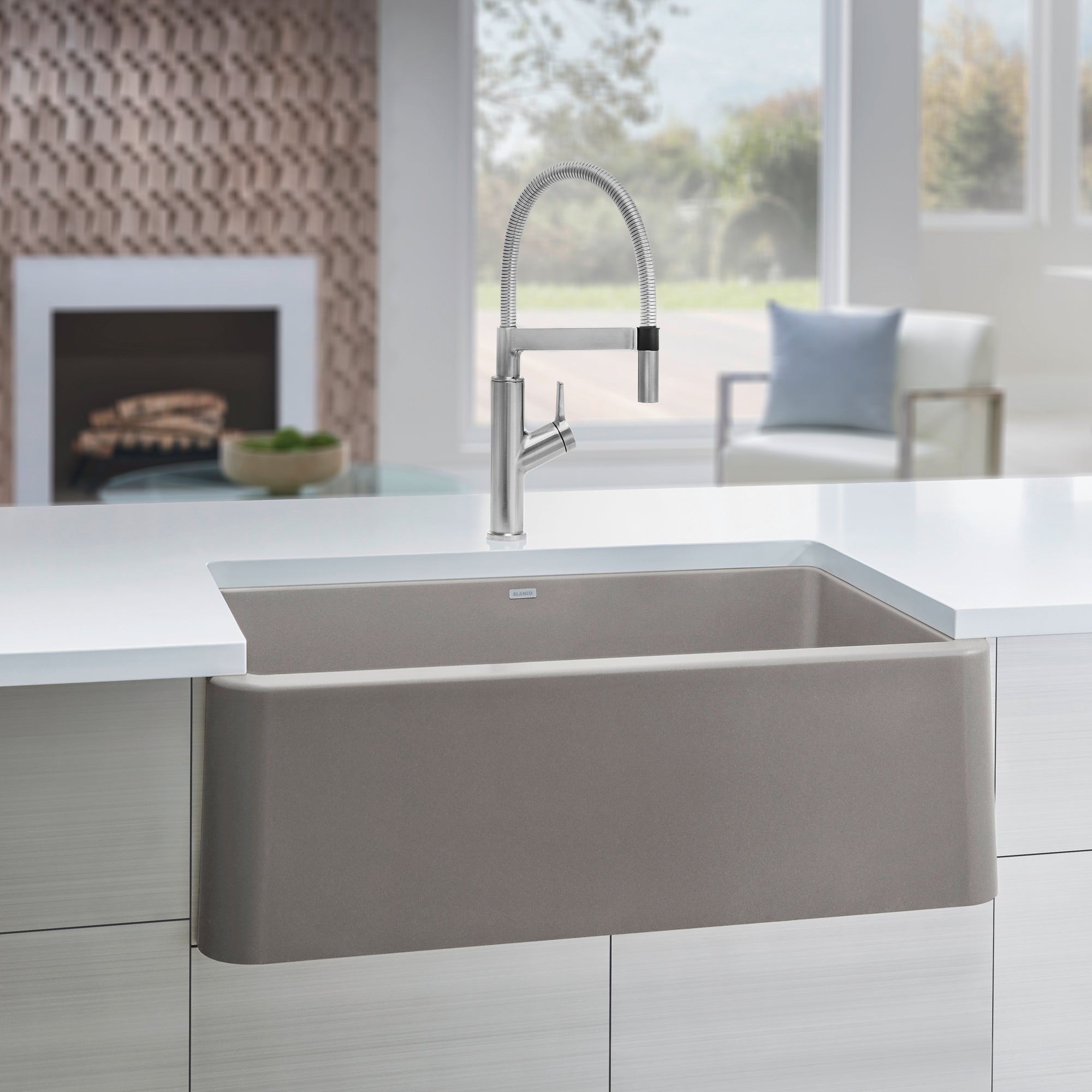Blanco Ikon Silgranit 33" Single Bowl Apron-Front Farmhouse Sink