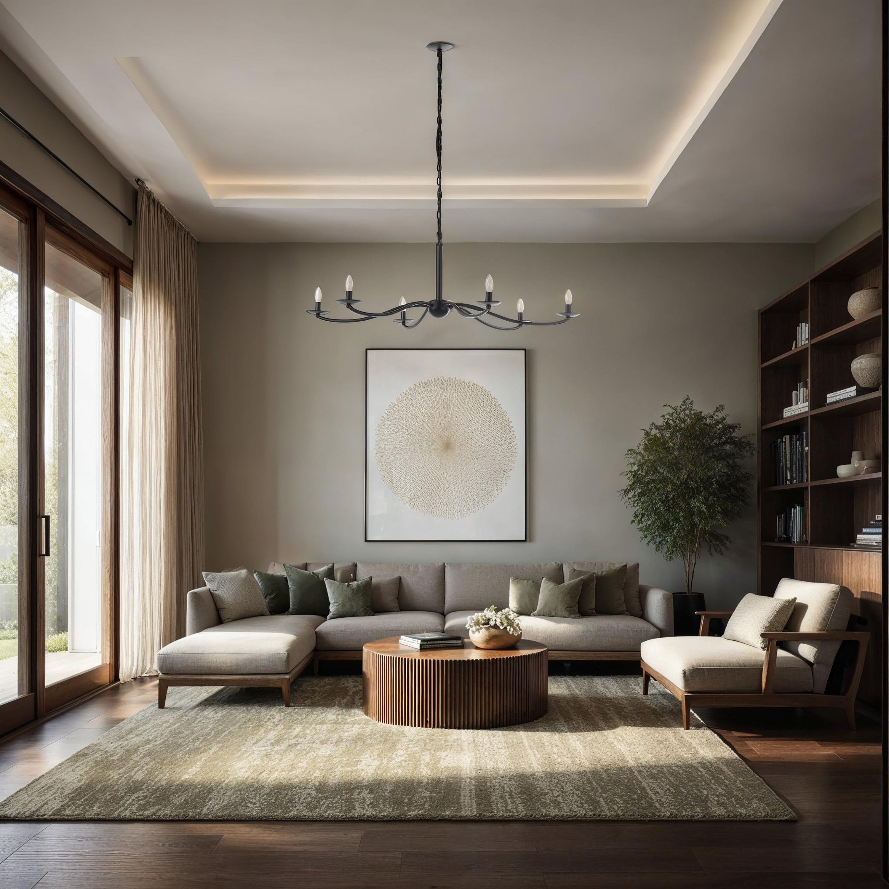 Renwil Landen 75.75" Height Ceiling Fixture - Powder Coated Matte Black
