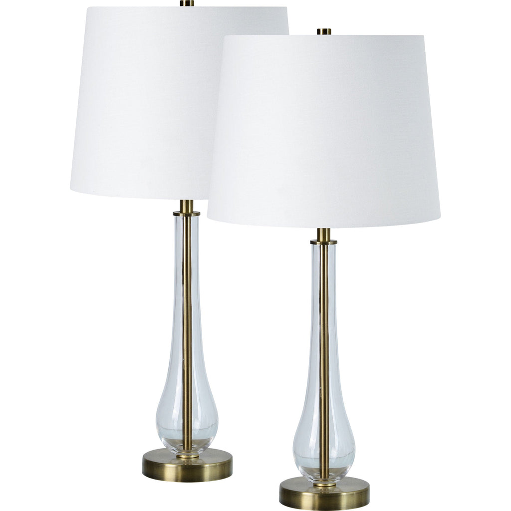Everren Nabi 26.5" Length Table Lamp (Set of 2) - Antique Brass