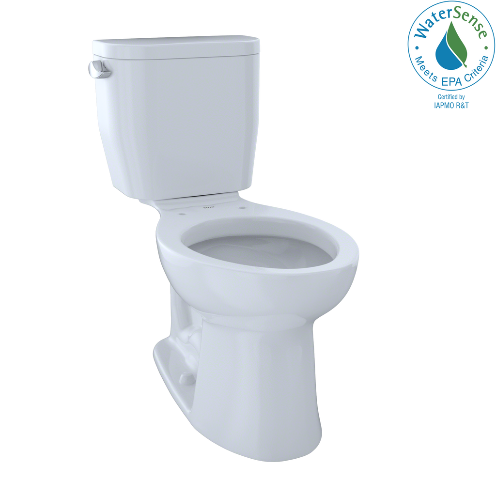 TOTO Entrada Two Piece Elongated 1.28 GPF Universal Height Toilet