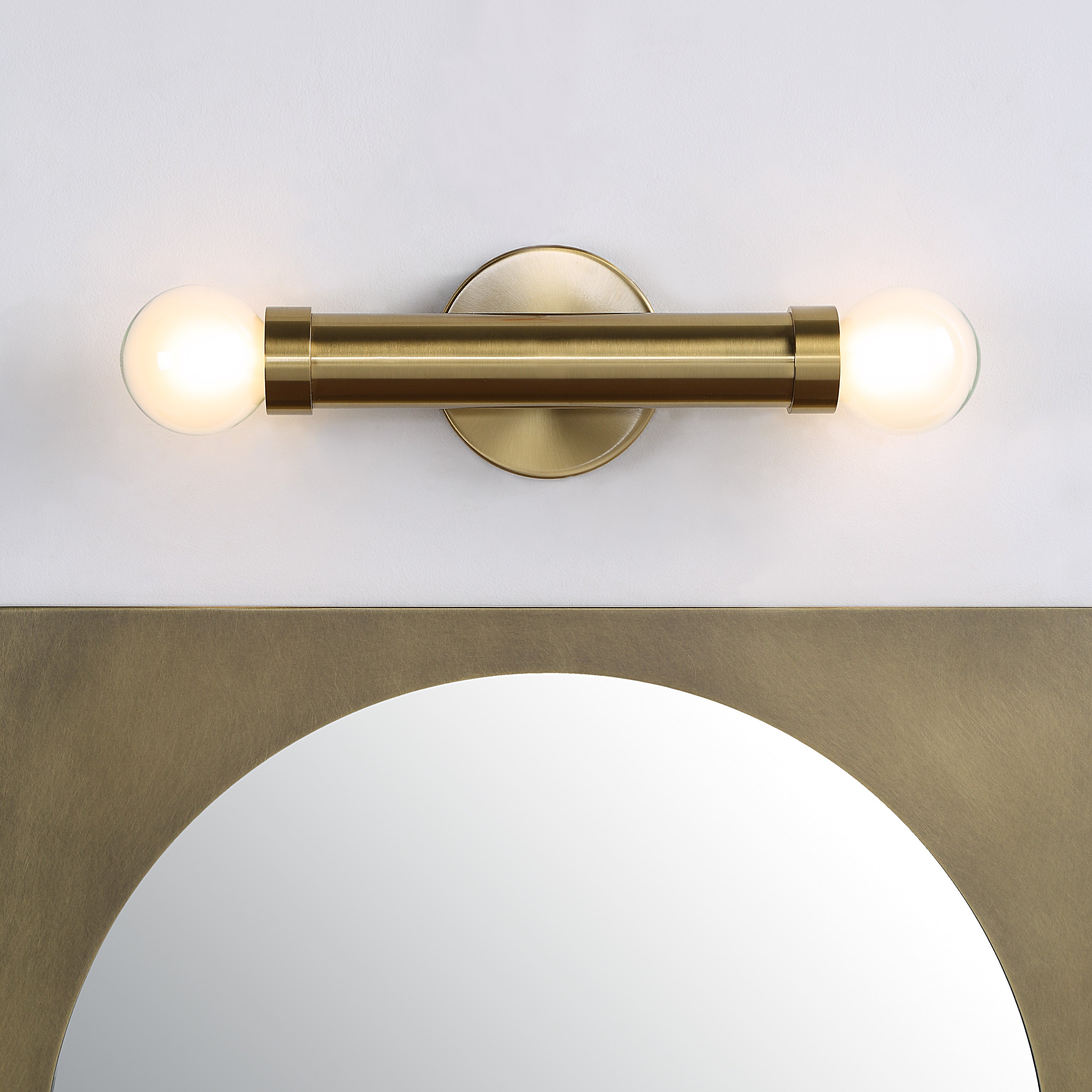 Renwil Dasia 12" Burnished Brass 2-Light Wall Sconce