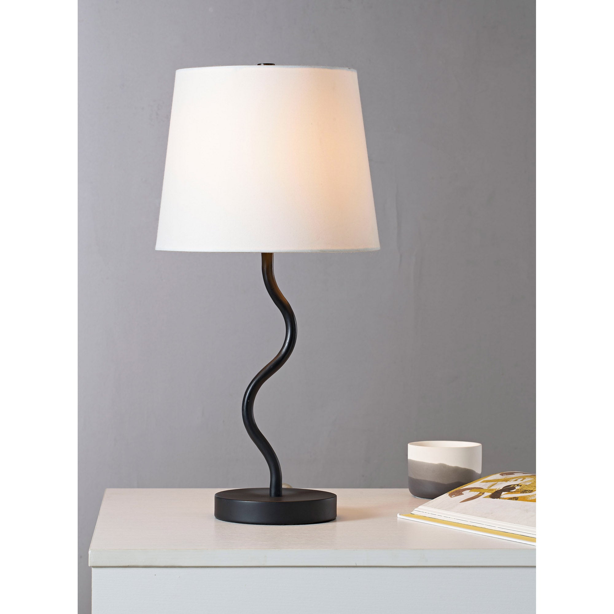 Everren Mayssa 19.75" Length Table Lamp -  Matte Black