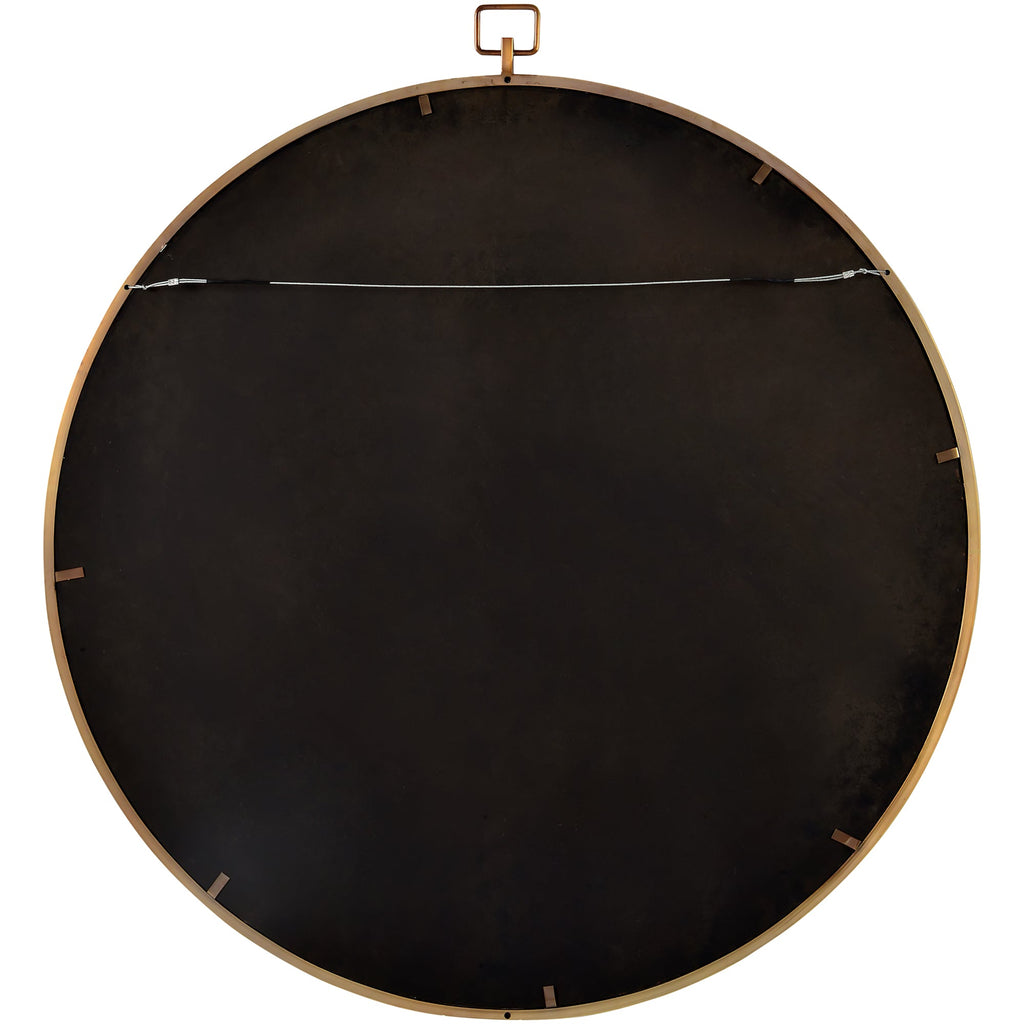 Renwil Azam 34" Tall Round Wall Mirror - Yellow