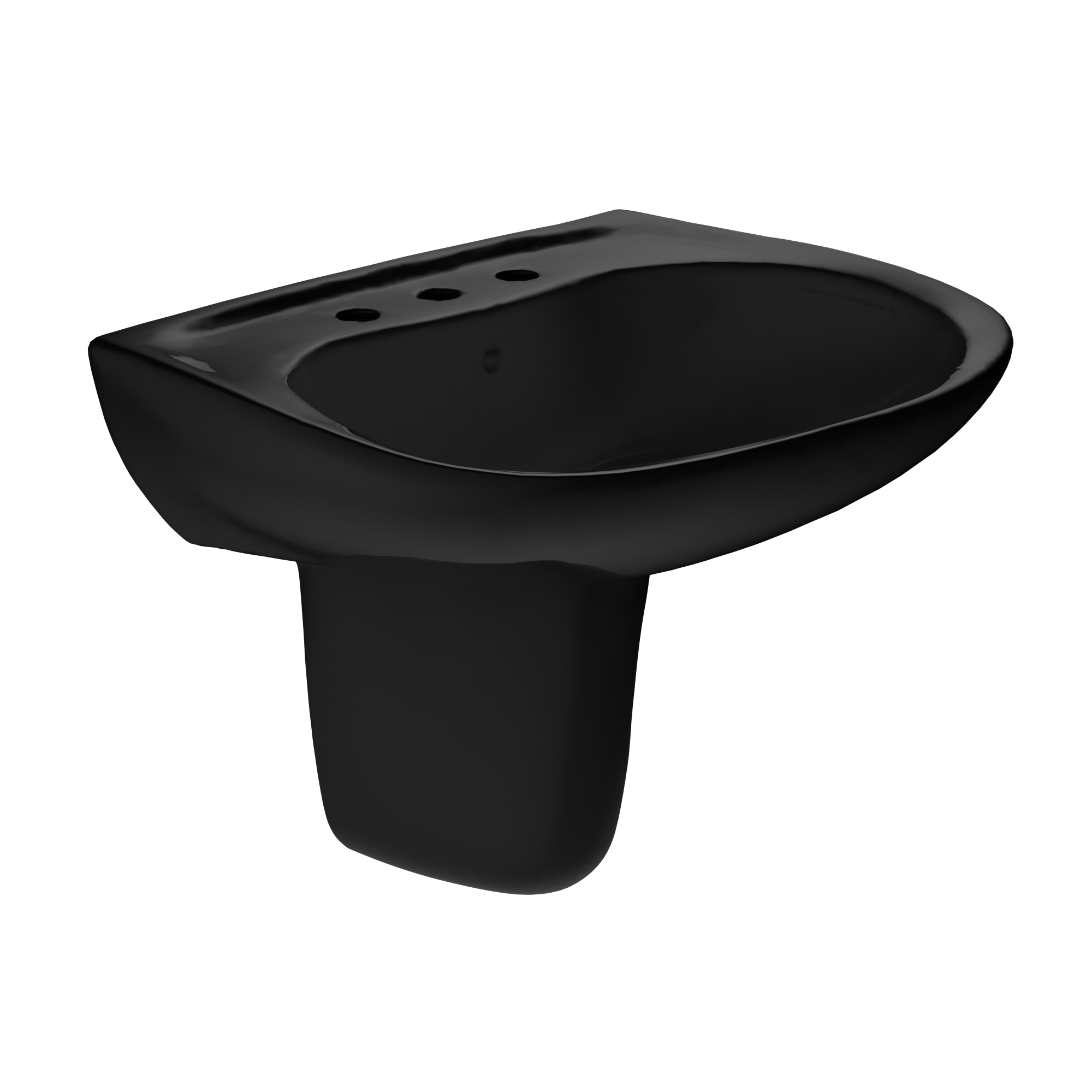 TOTO Prominence Oval Wall Mount Bathroom Sink and Shroud For 8" Center Faucets
