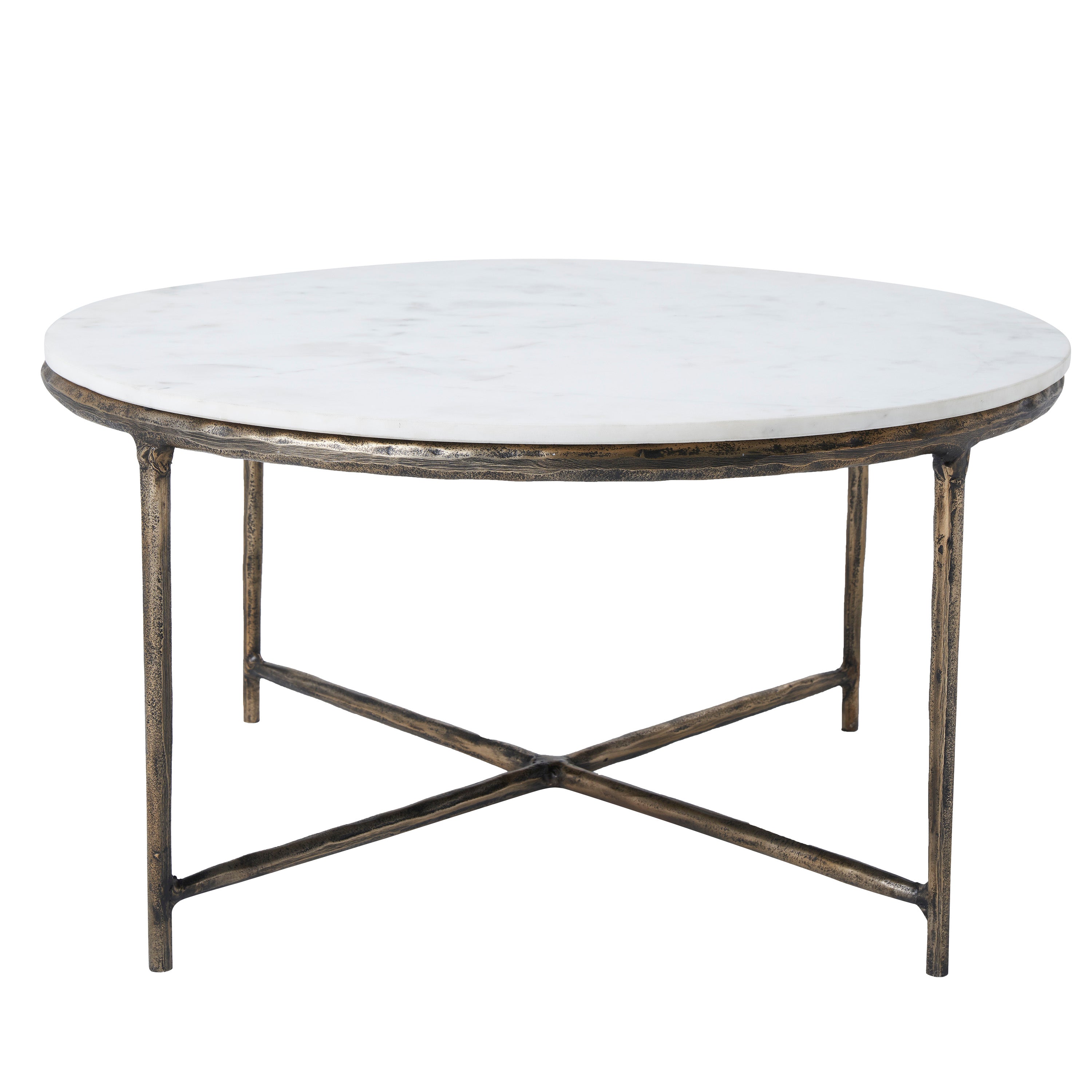 Renwil Pearse Indoor Cast Aluminum Coffee Table - Antique Brass