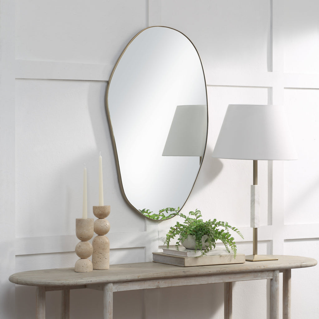 Renwil Gatella 36" H x 23" W Wall Mirror - Yellow