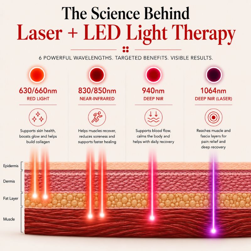 Red Light Therapy Bed With 1064nm Laser