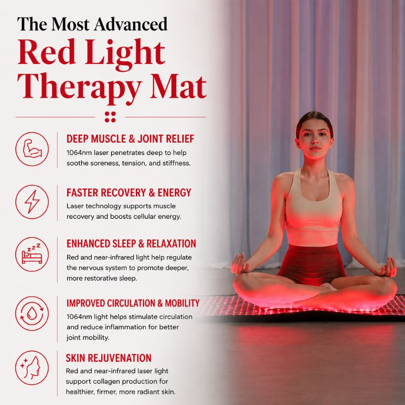 Red Light Therapy Mat With 1064nm Laser
