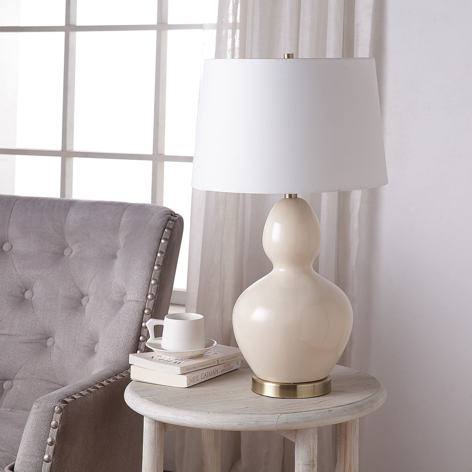 Everren Jesula 26.75" Length Table Lamp (Set of 2) - Cream