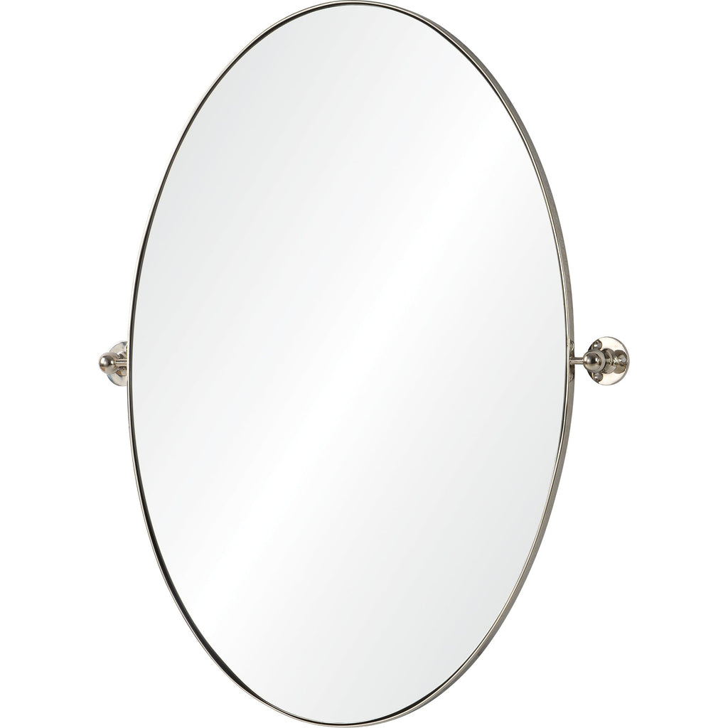 Renwil Azalea 24" Tall Oval Wall Mirror - Grey
