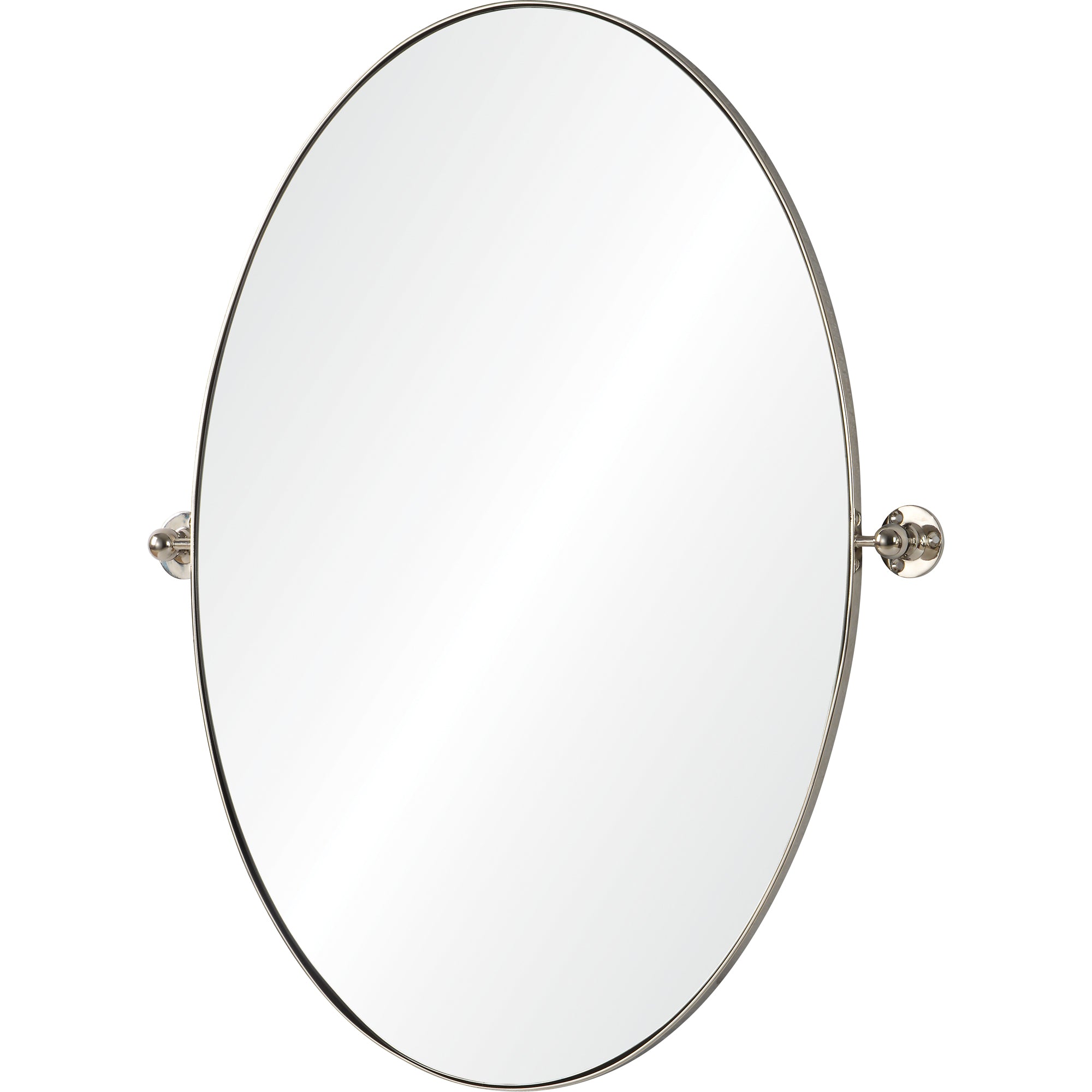 Renwil Azalea 24" Tall Oval Wall Mirror - Grey