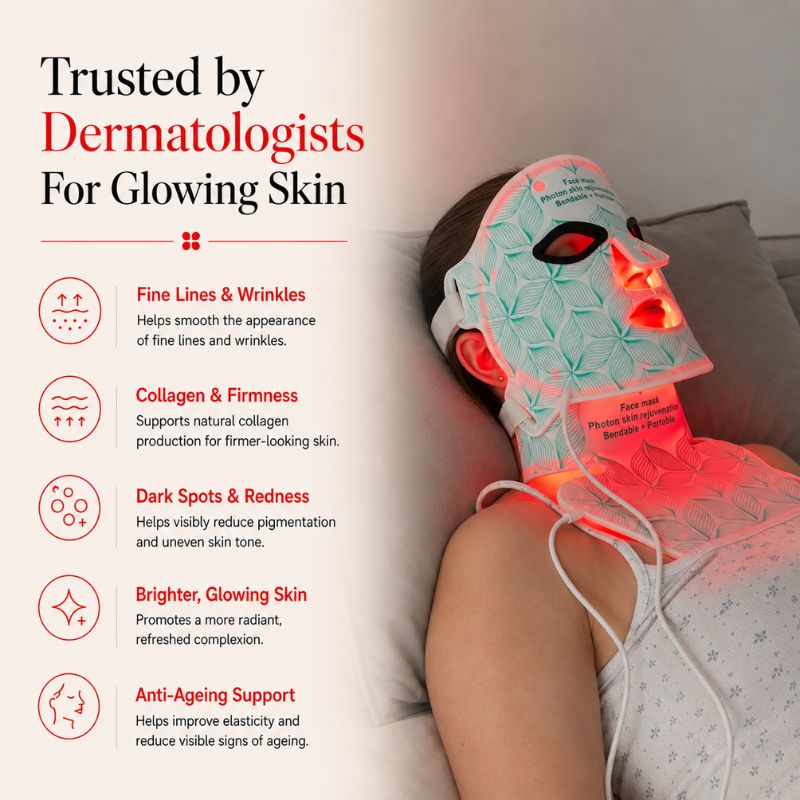 LED Light Therapy Mask With Near-Infrared