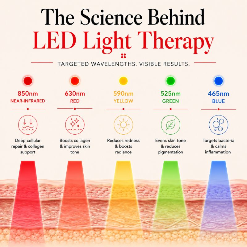 LED Light Therapy Mask With Near-Infrared