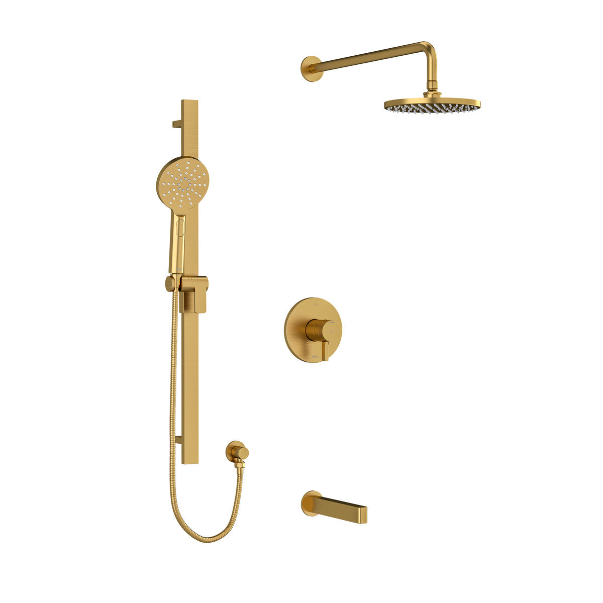 Riobel Paradox 3-Way Shower System: Hand Shower Rail, Shower Head and Tub Spout