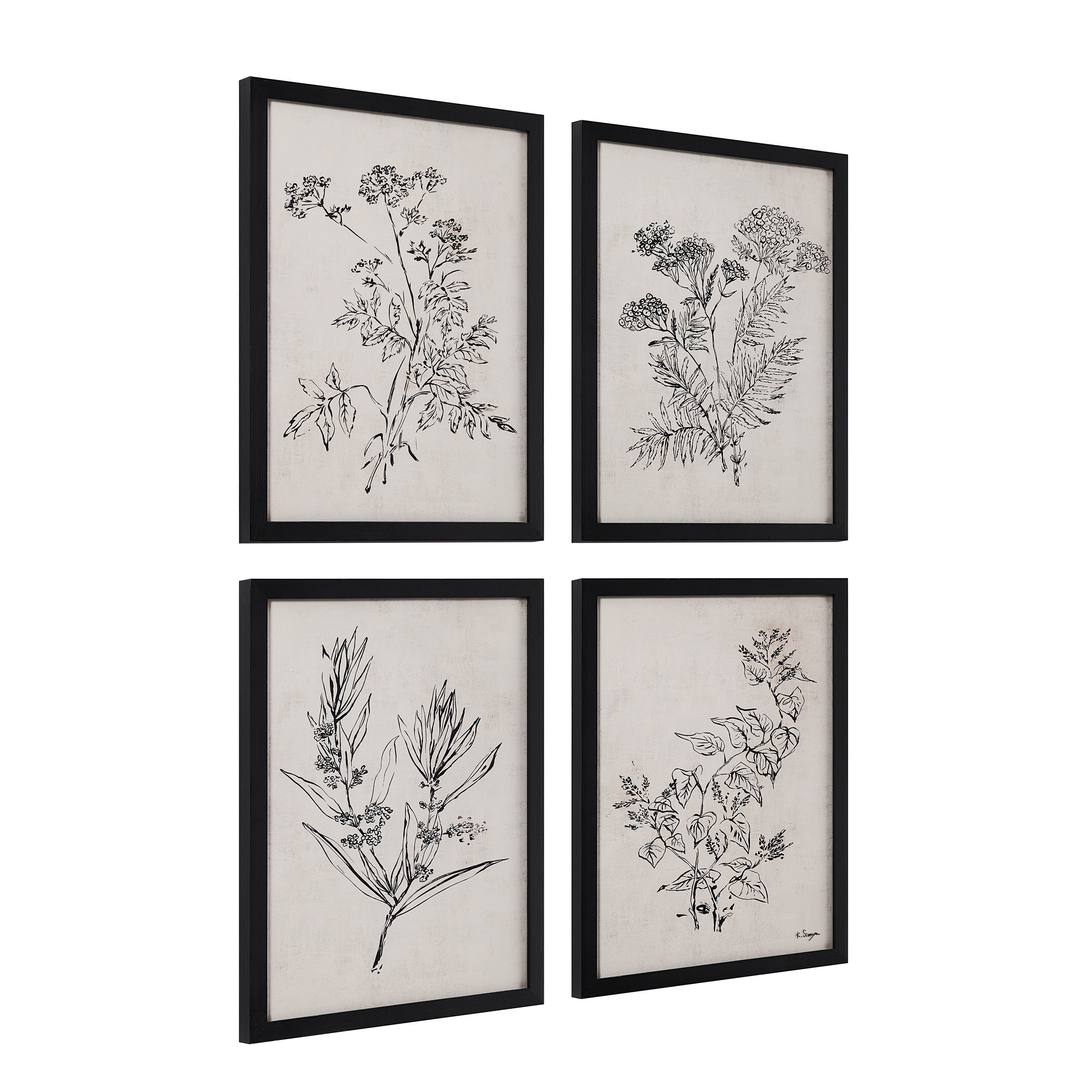 Renwil Basset 18" Wide Wall Art with Wood Frame - Painted Black
