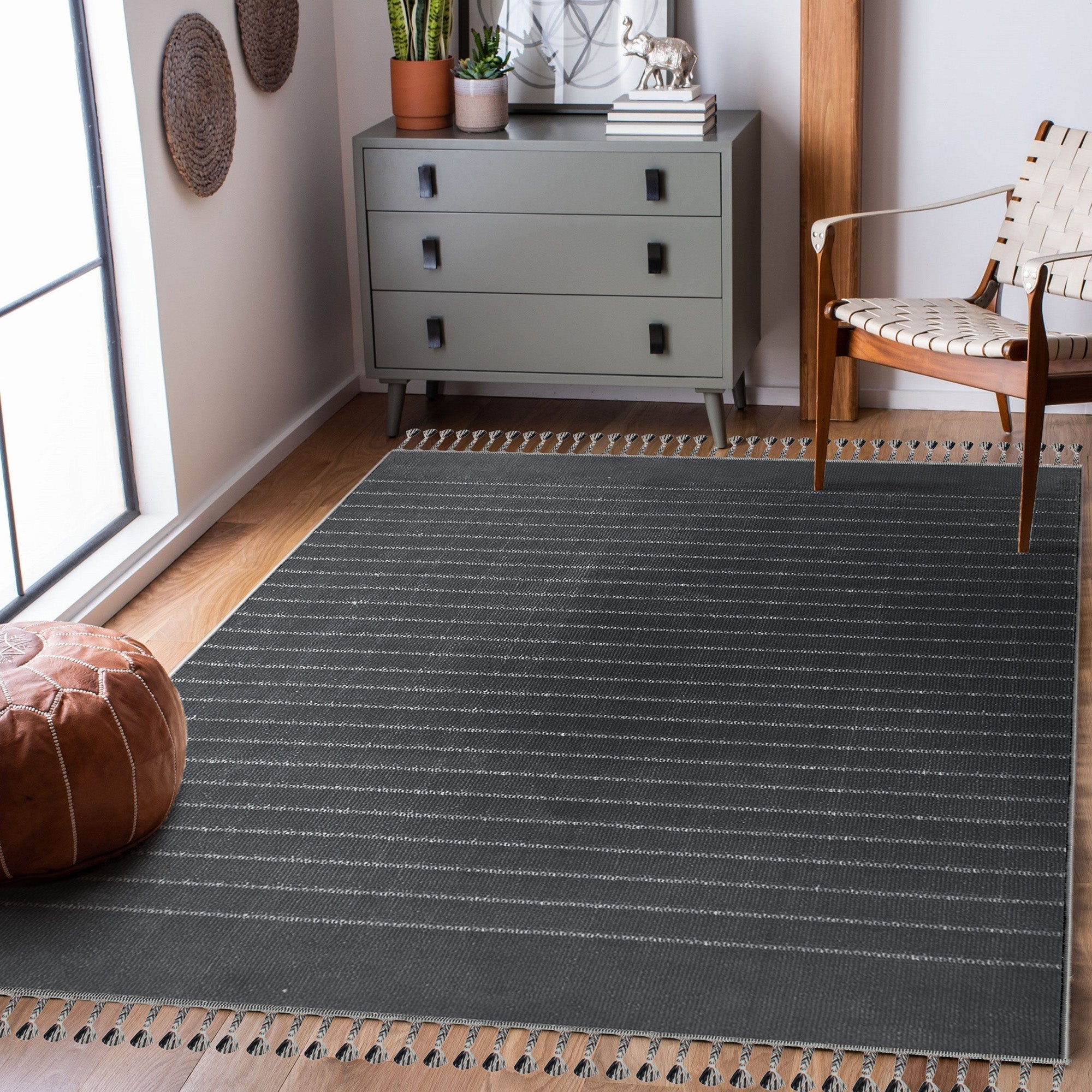 Renwil Ambrose 2'6 x 10' Power Loomed Indoor Rug - Navy