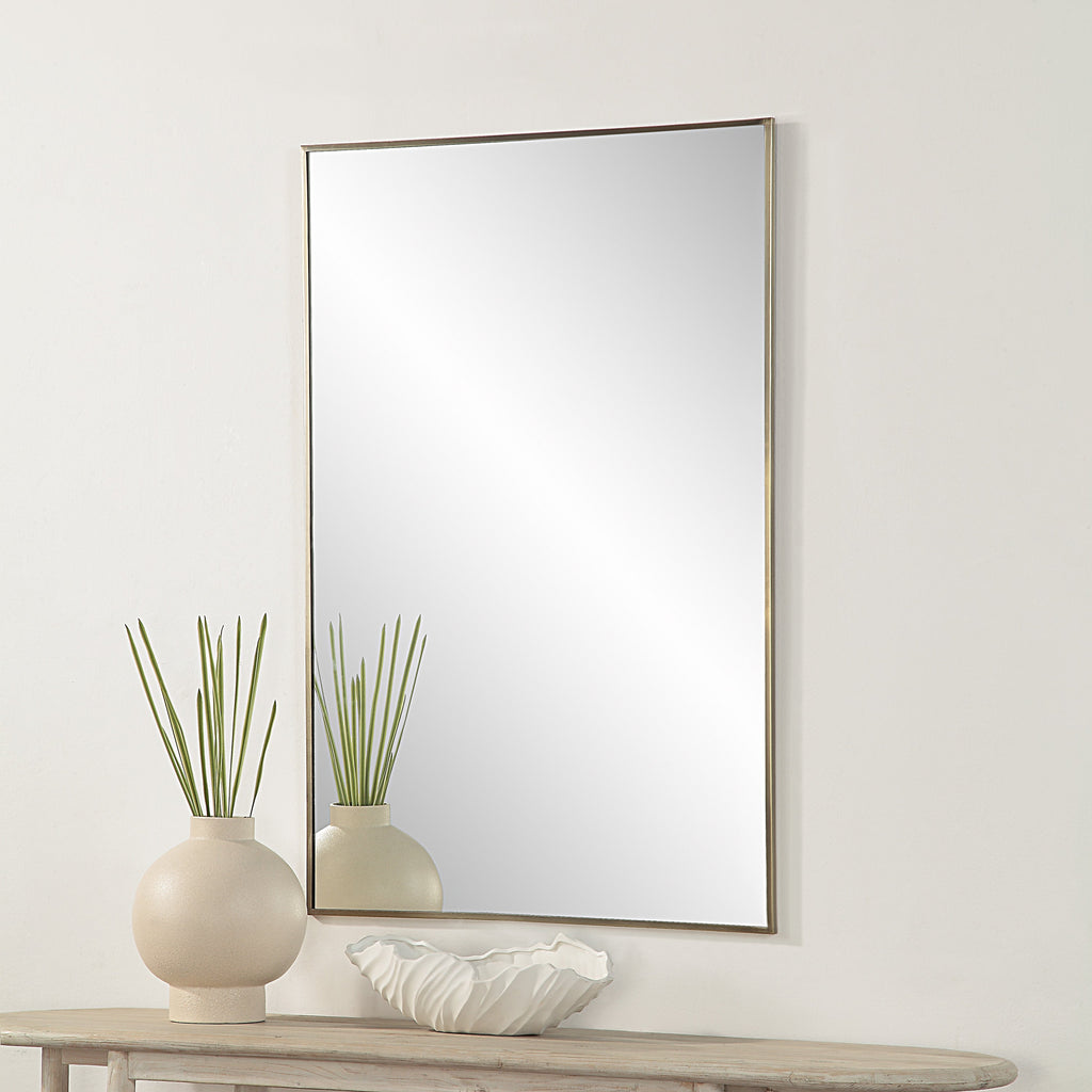 Renwil Cider 45" Tall Rectangular Mirror - Brushed Bronze