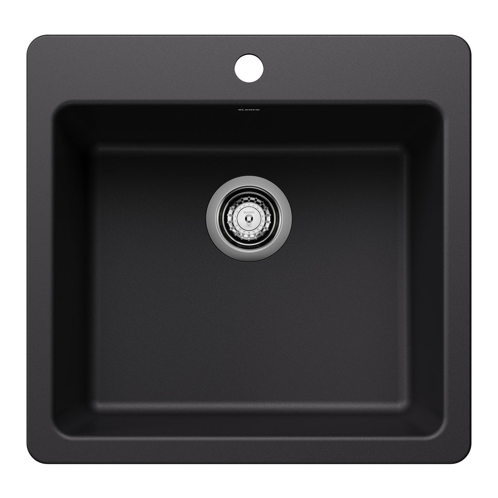 Blanco Liven Silgranit 21" Single Bowl Dual Mount Kitchen Sink