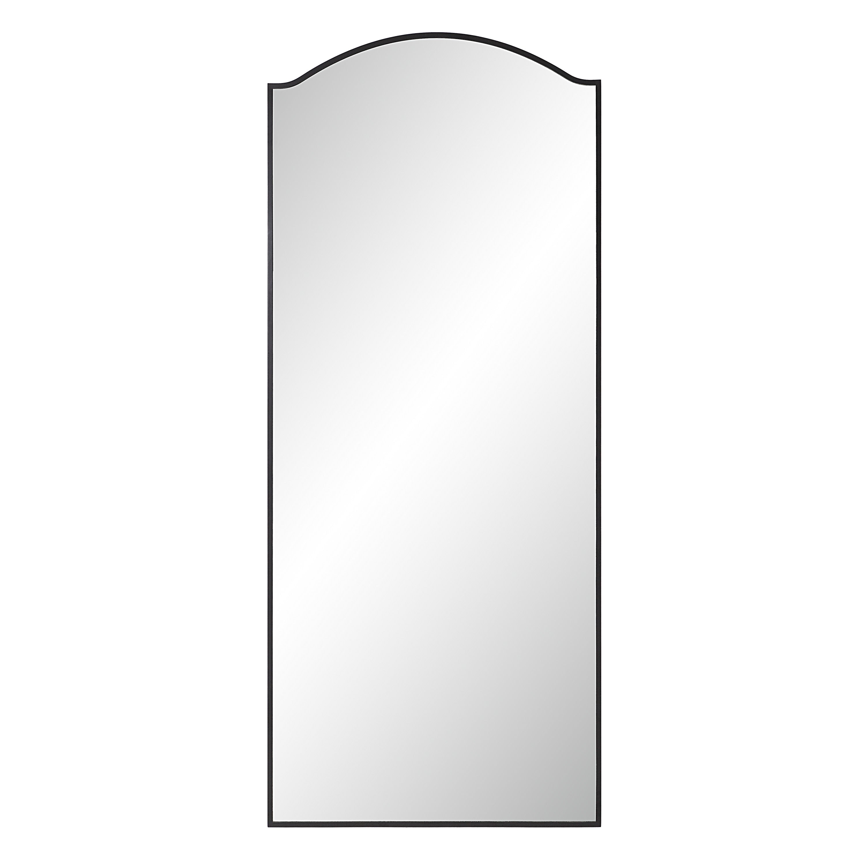 Renwil Balina 72" Tall Rectangular Arch Mirror - Matte Black