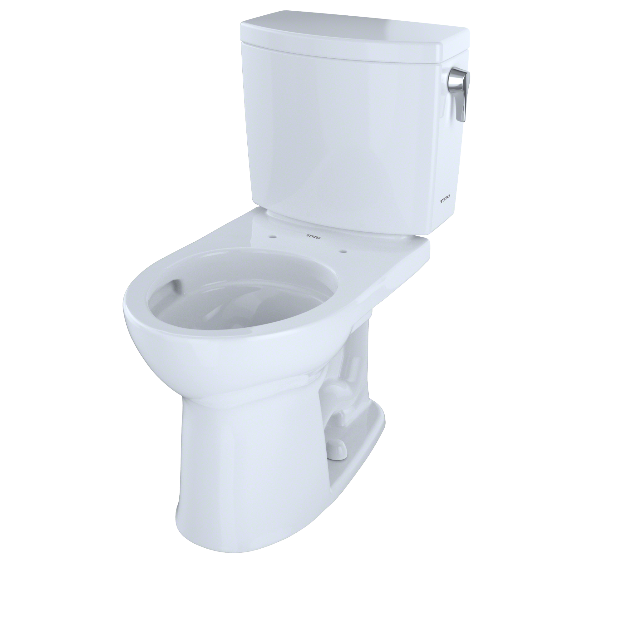 TOTO Drake II 1G Two Piece Round 1.0 GPF Universal Height Toilet with Cefiontect and Right Hand Trip Lever