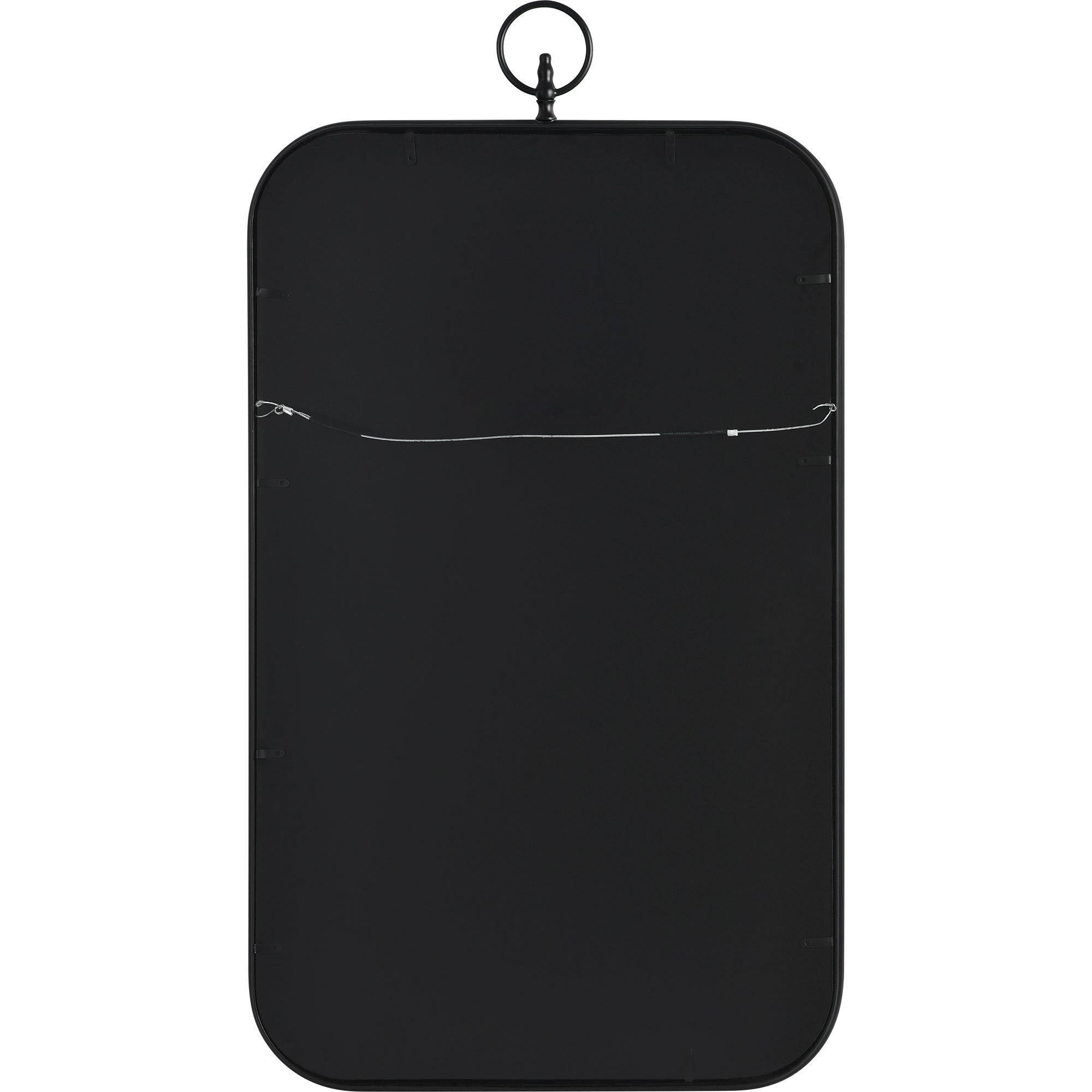 Renwil Priscilla 39.5" Tall Rectangle Wall Mirror - Black