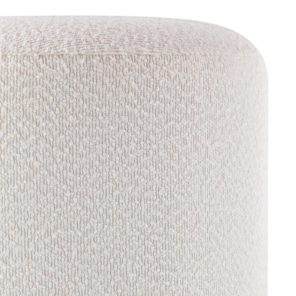 Renwil Corbin Indoor Boucle Ottoman - Off-White