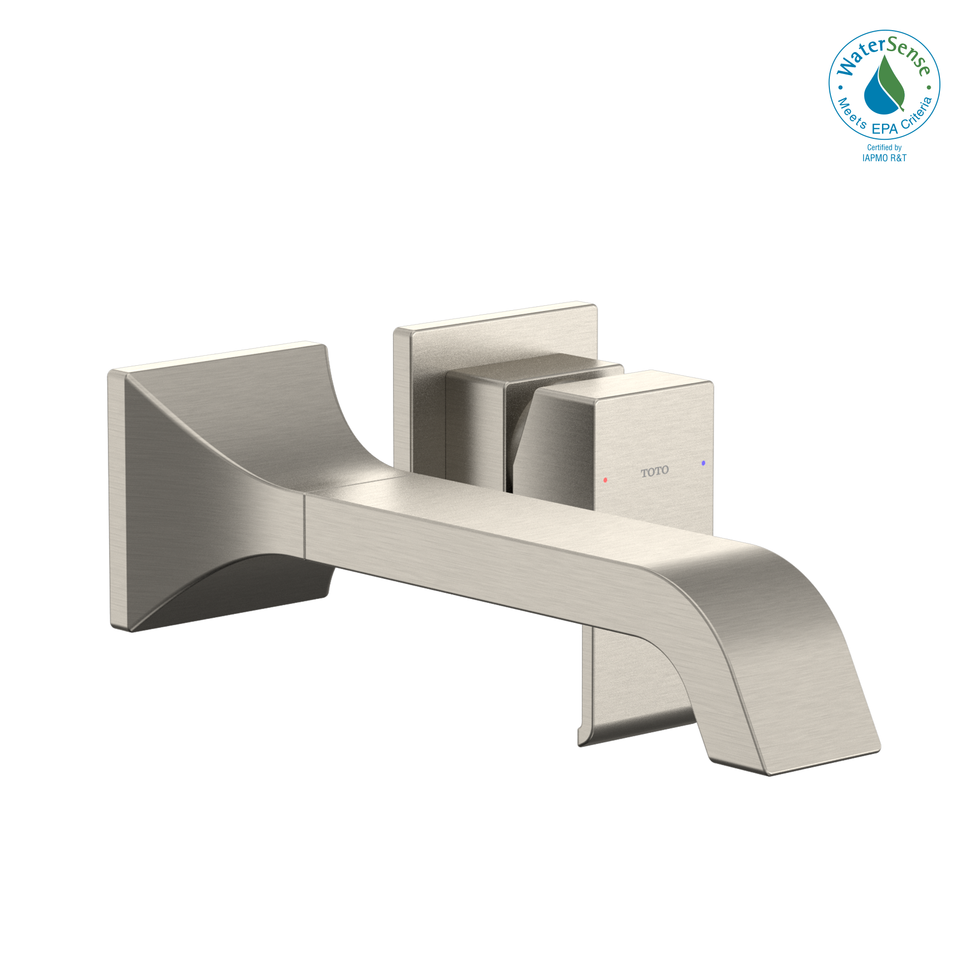 TOTO GC 1.2 GPM Wall Mount Single Handle Bathroom Faucet with Comfort Glide Technology (Long Spout)