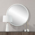 Renwil Porpoise 36" Tall Round Mirror - Matte White