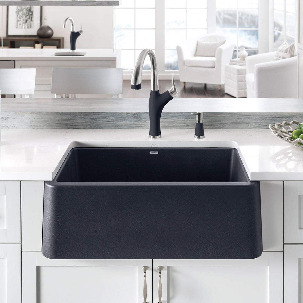 Blanco Ikon Silgranit 30" Single Bowl Apron-Front Farmhouse Sink