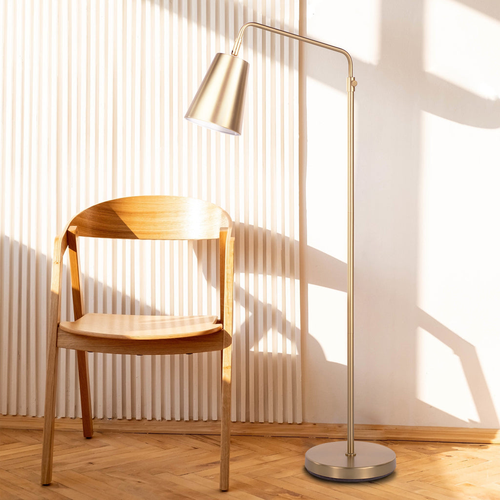 Everren Vidura Adjustable Height Floor Lamp - Brass