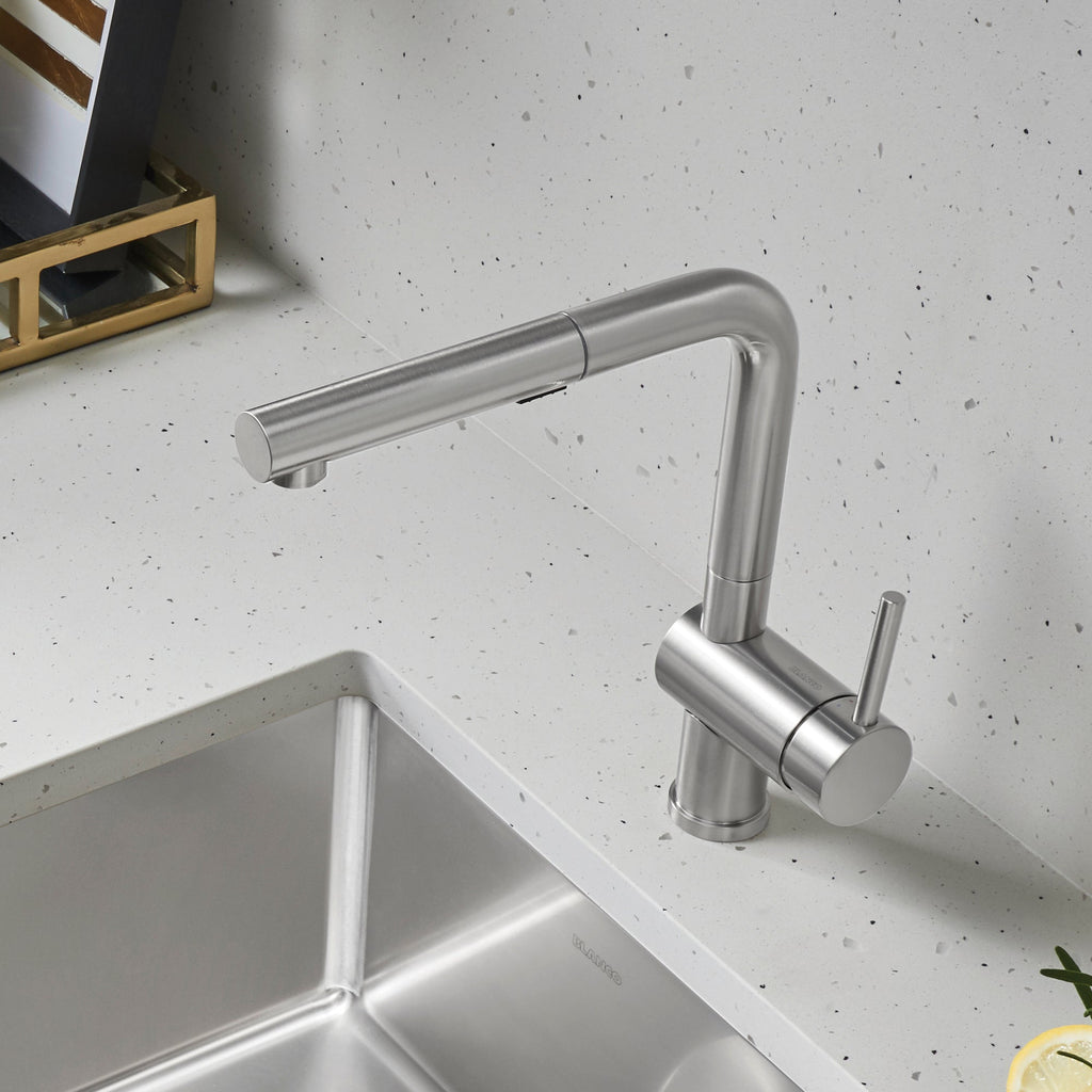 Blanco Linus Low Arc Pull-Out Dual-Spray Kitchen Faucet