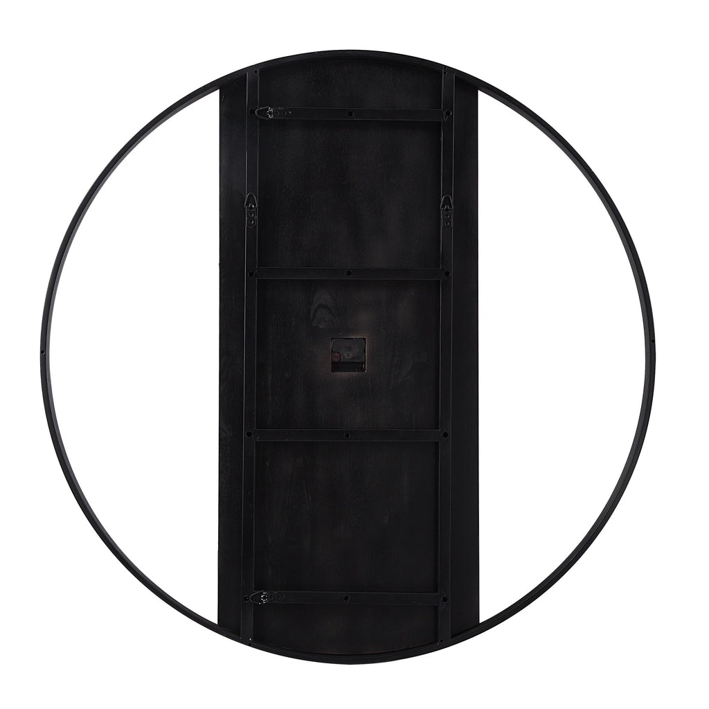 Renwil Romy Indoor Iron Wall Clock - Matte Black