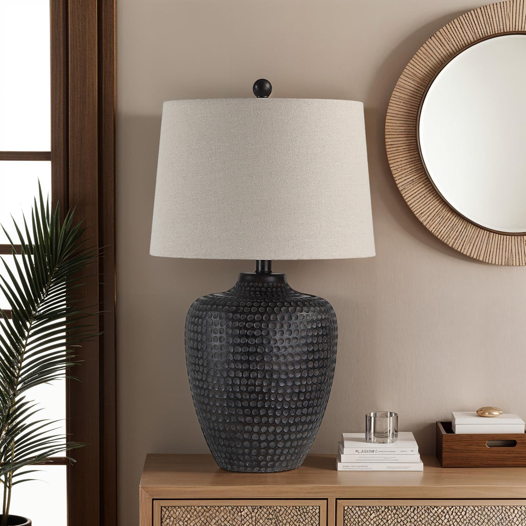 Everren Agueda 25" Height Table Lamp - Dark Brown