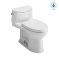 TOTO Supreme II One Piece Elongated 1.28 GPF Universal Height Toilet with Cefiontect and Ss124 Softclose Seat - Washlet+ Ready