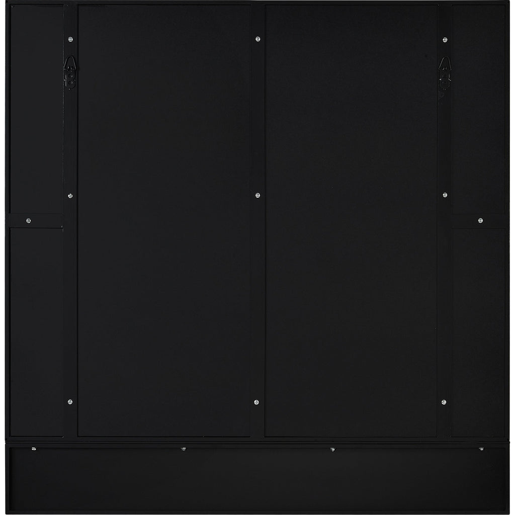 Renwil Otavi 35" Tall Square Wall Mirror - Black