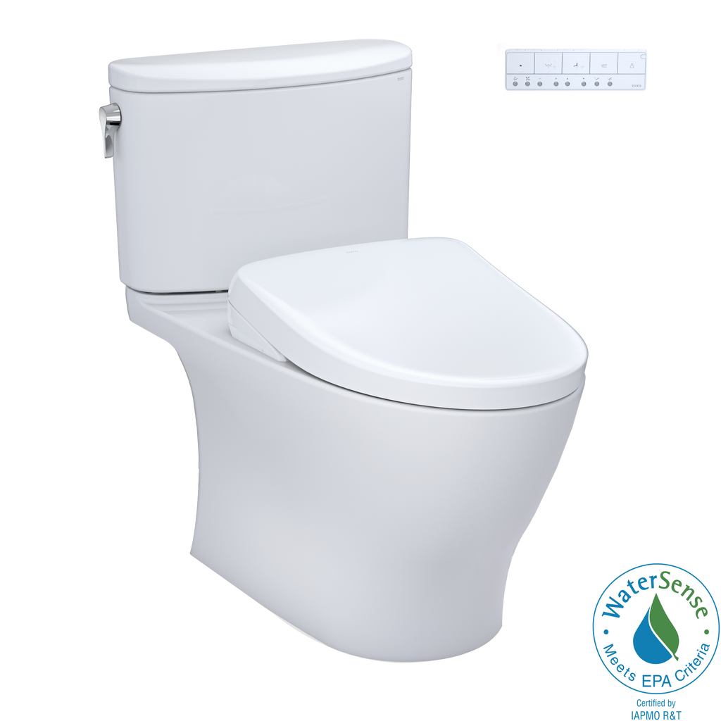TOTO Washlet+ Nexus 1G Two Piece Elongated 1.0 GPF Toilet with S7A Contemporary Bidet Seat