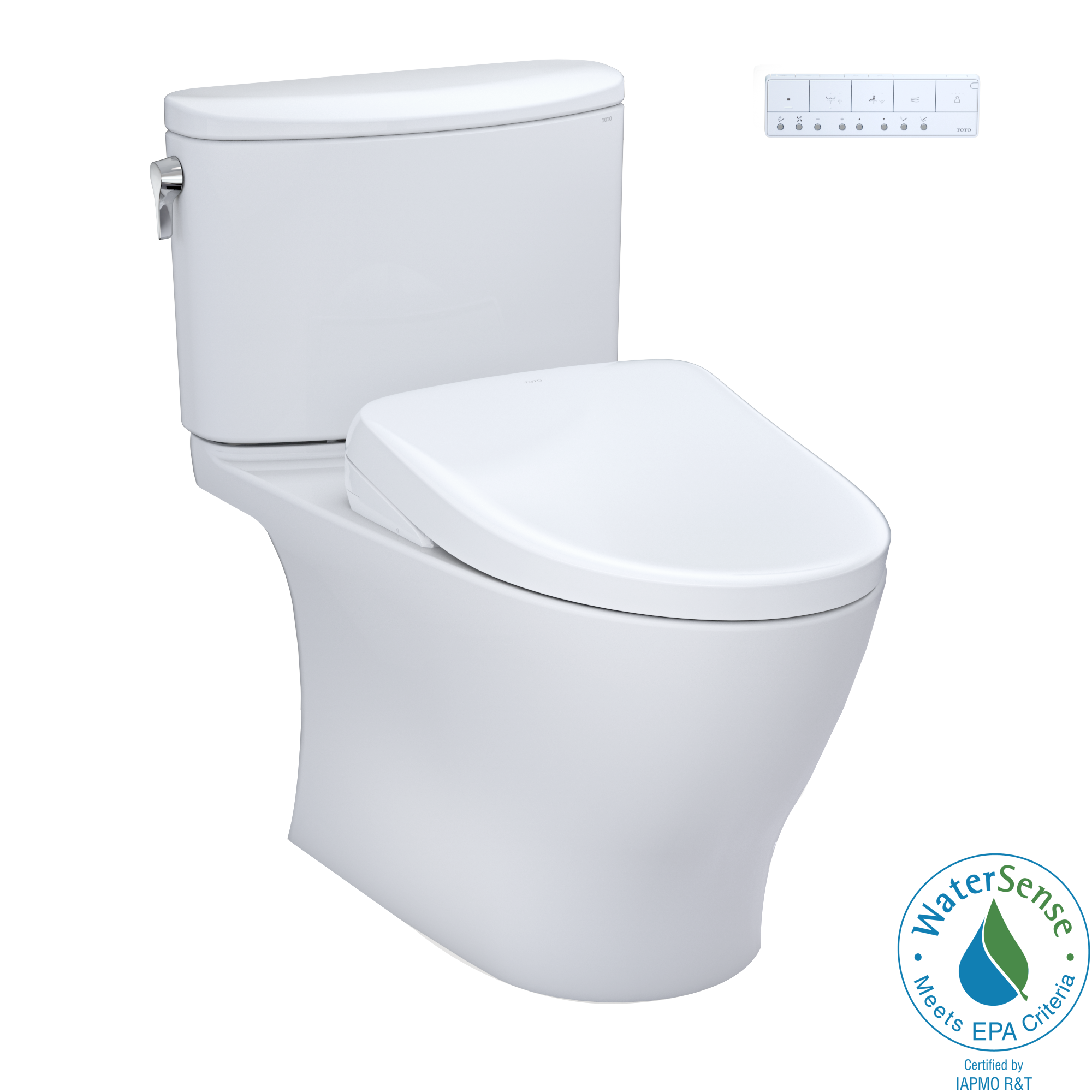 TOTO Washlet+ Nexus 1G Two Piece Elongated 1.0 GPF Toilet with S7A Contemporary Bidet Seat