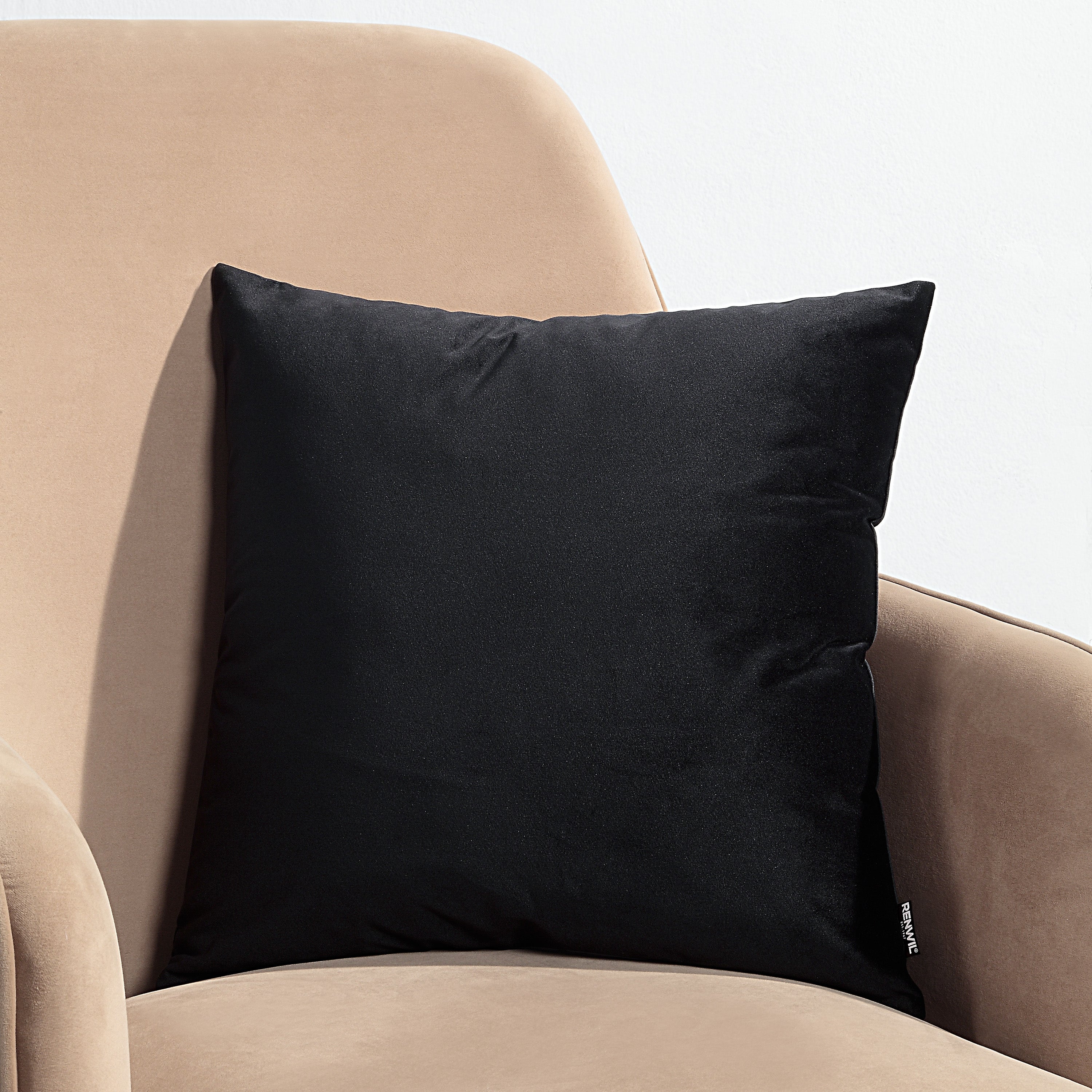 Renwil Dianthus 20 x 20 Indoor Pillow - Black