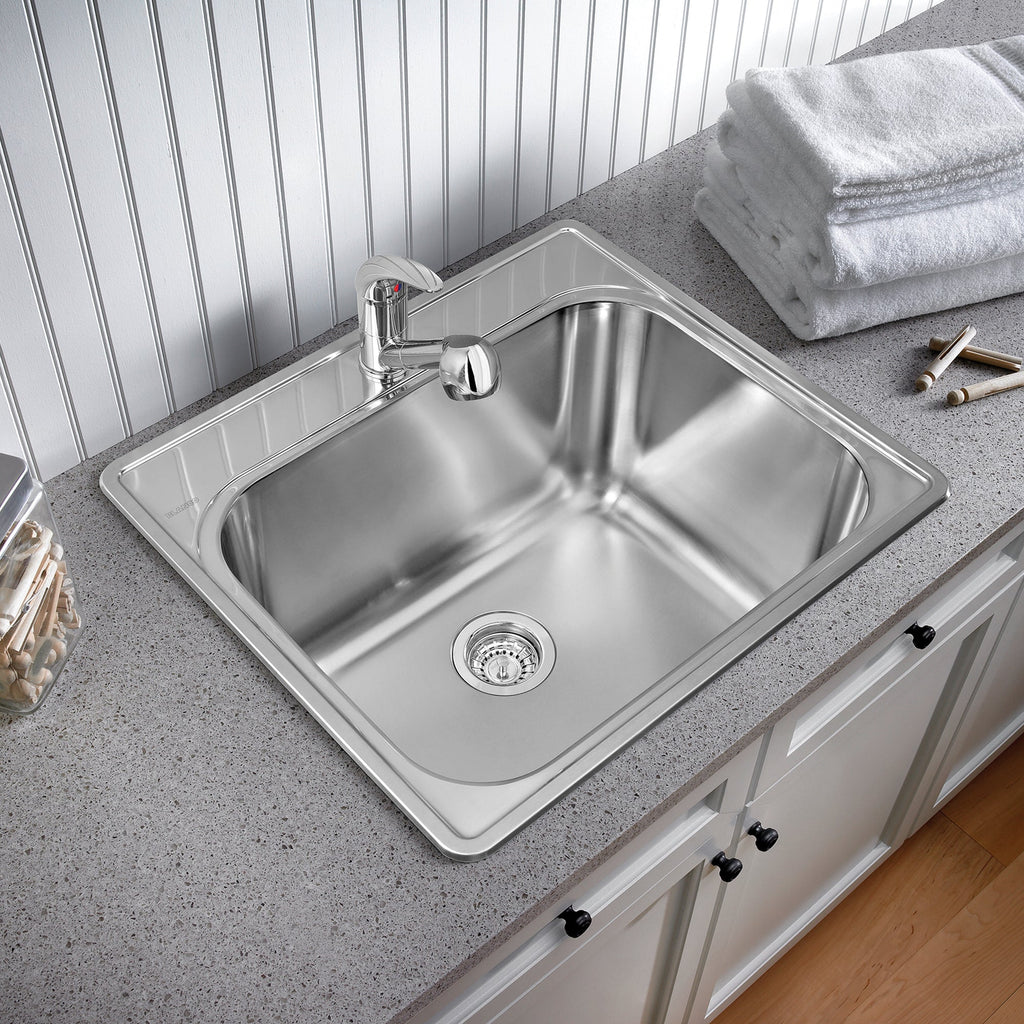 Blanco Essential 25" Single Bowl Drop-In Stainless Steel Laundry Sink  -  1 Hole