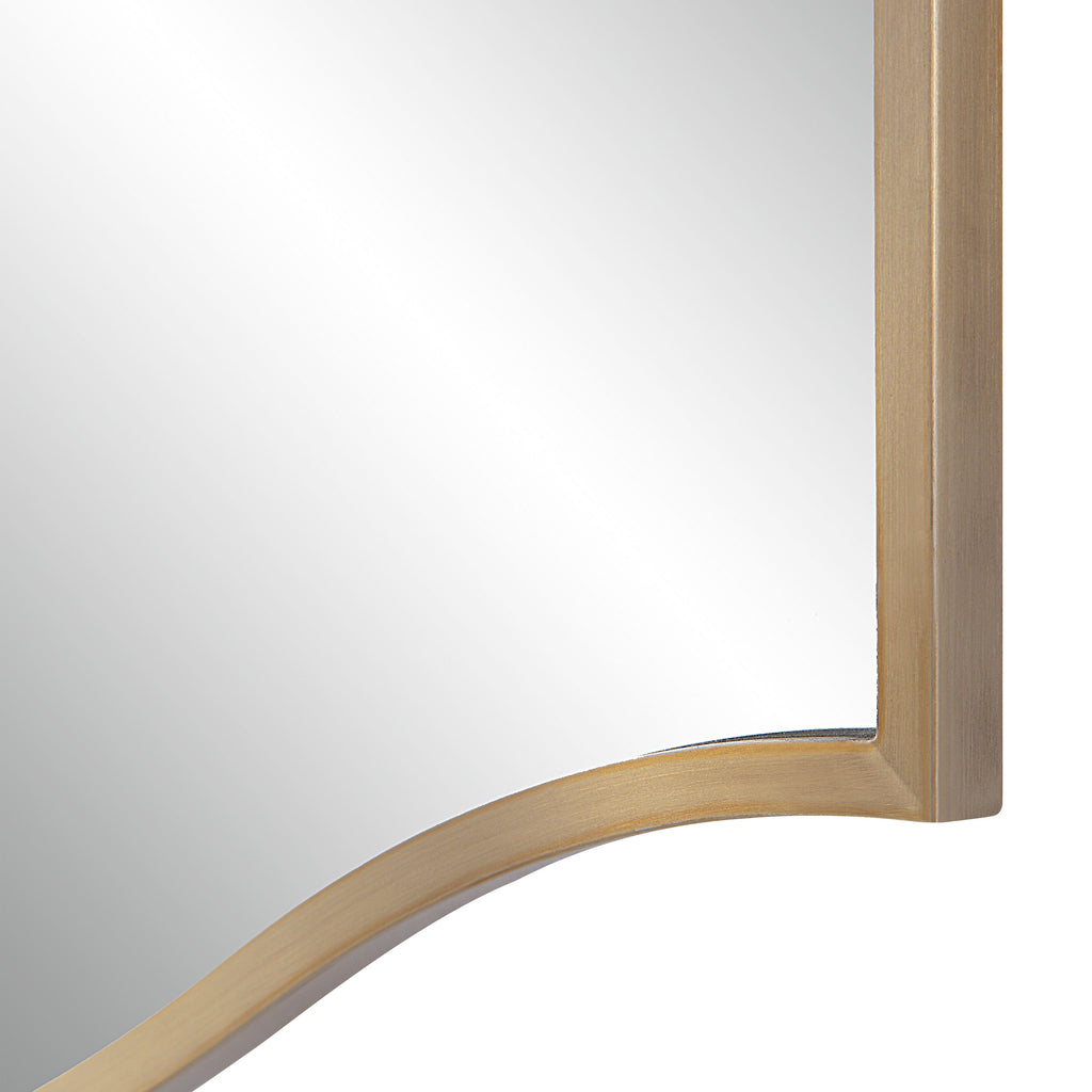 Renwil Florianne 36" Tall Rectangular Arch Mirror - Champagne