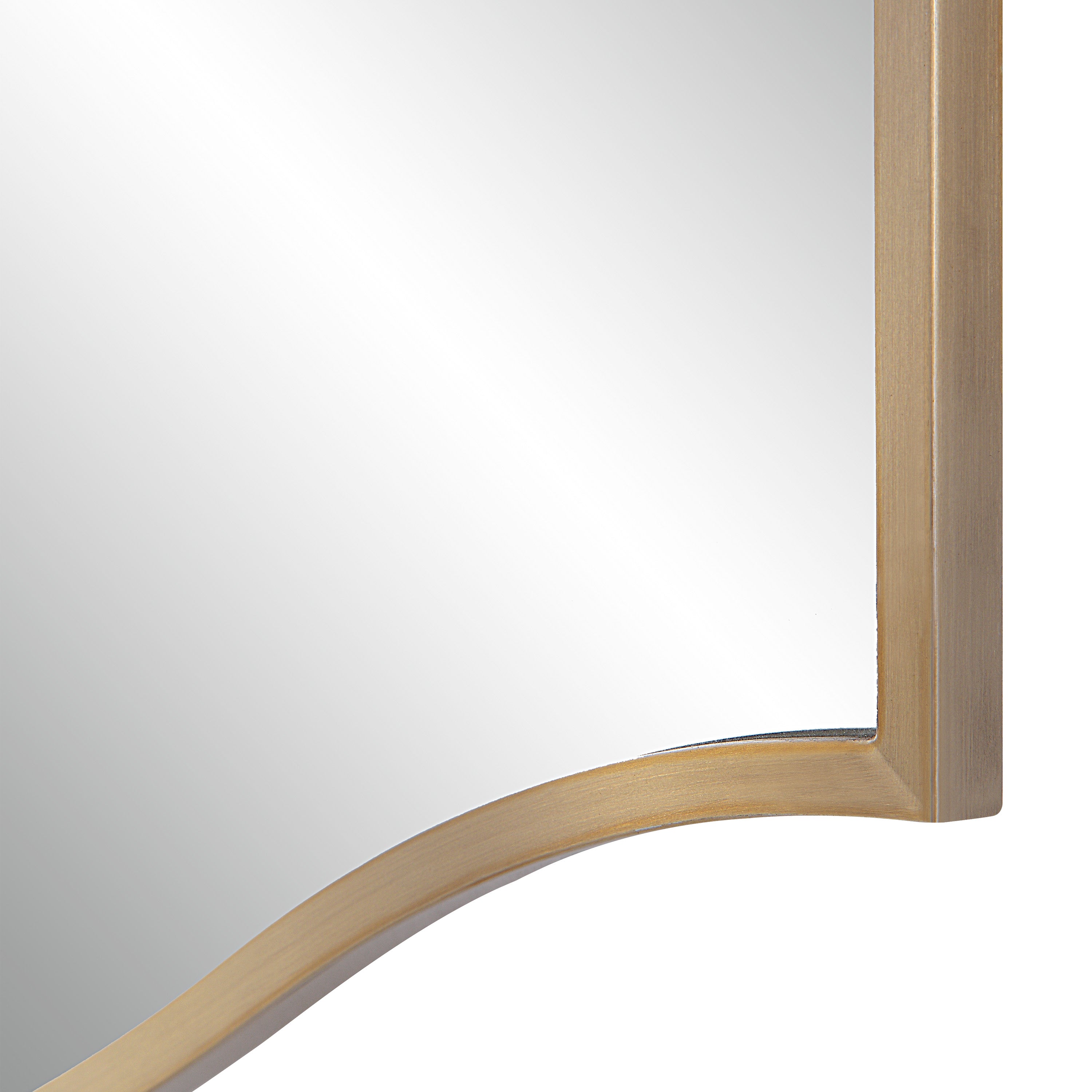 Renwil Florianne 36" Tall Rectangular Arch Mirror - Champagne