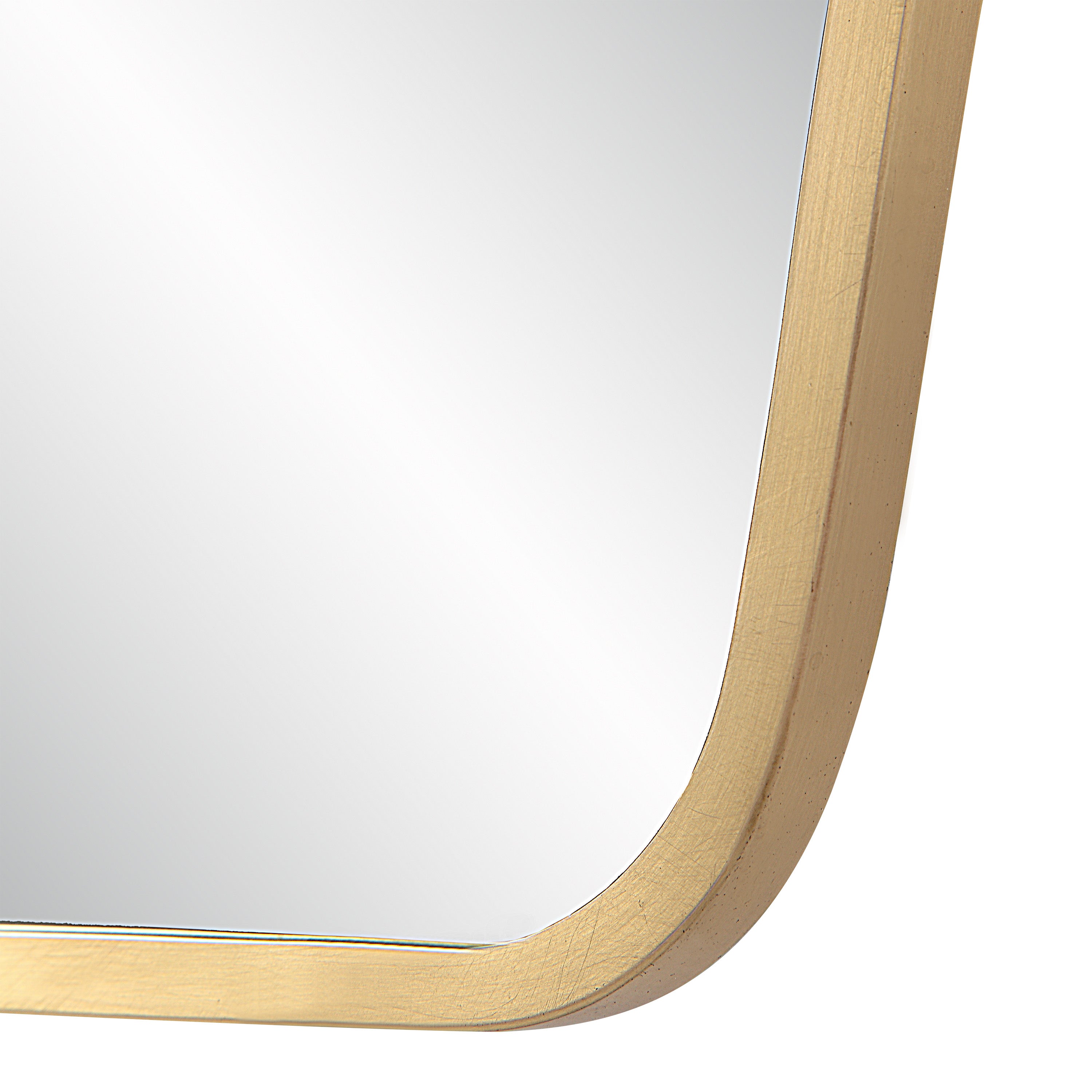 Renwil Mocha 40" Tall Rectangular Mirror - Satin Brass