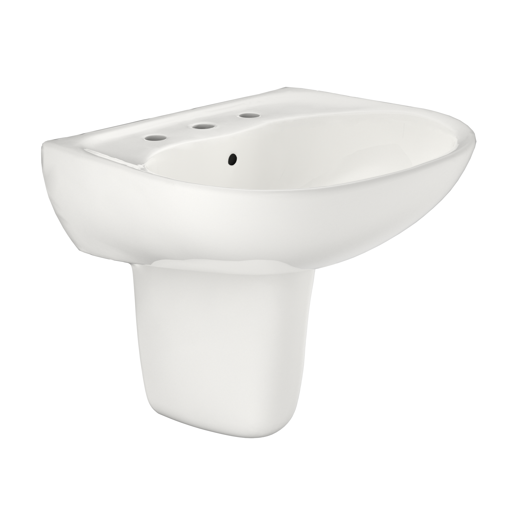 TOTO Supreme Oval Wall Mount Bathroom Sink and Shroud For 8" Center Faucets