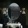 Renwil Azalea 24" Tall Oval Wall Mirror - Grey